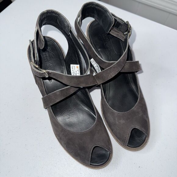 Timberland Women’s Marge Peep Toe Heel Gray Suede Size 8 - Picture 3 of 7